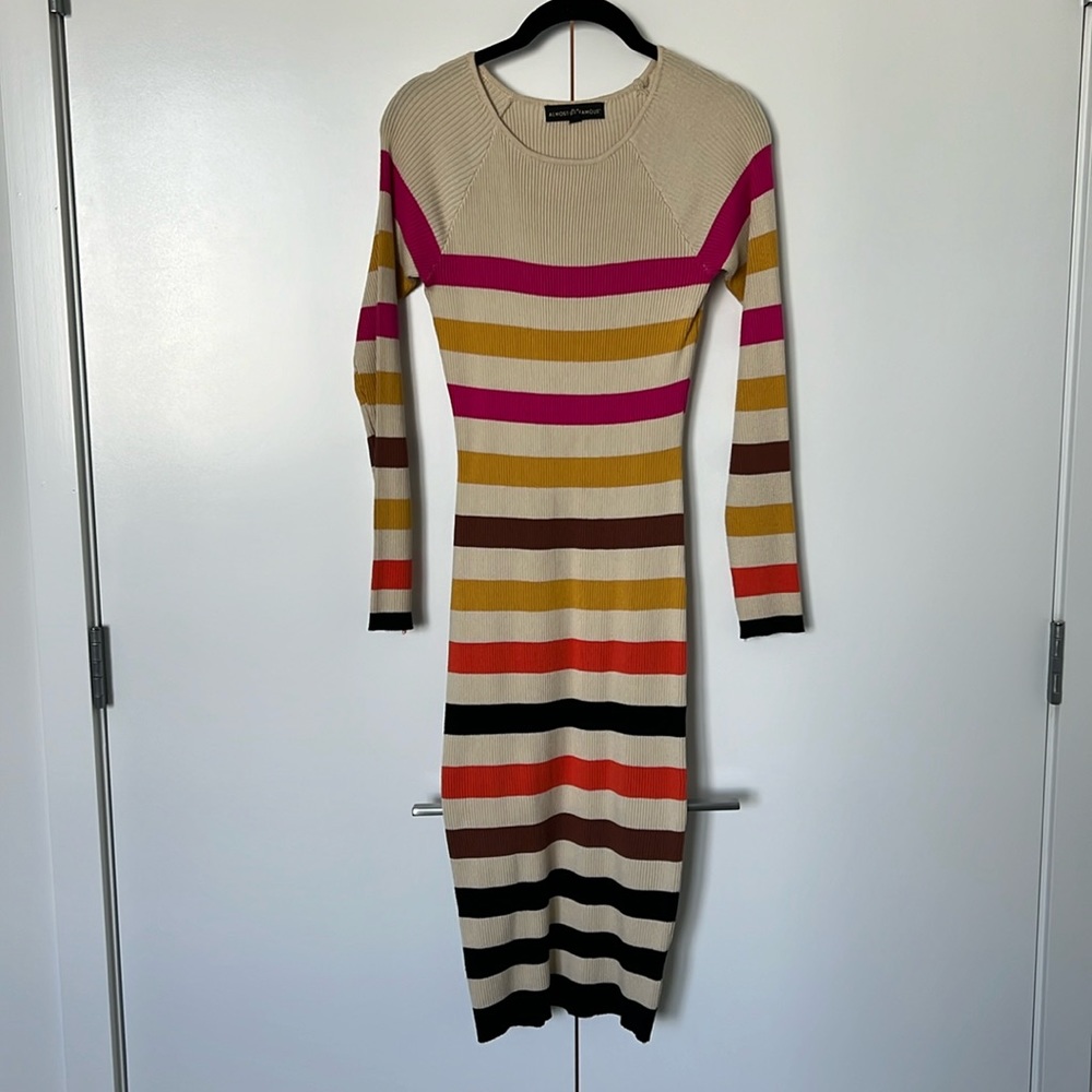 Multicolor fitted rubber bodycon dress